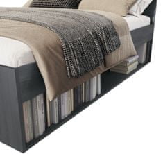 Veneti Postel s čalouněným čelem SARA - 180x200, dub carbon