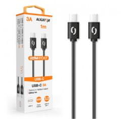 Aligator Datový kabel POWER 3A, USB-C/USB-C, černý