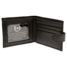 FotbalFans Kožená peněženka Chelsea FC, černá, ochrana RFID, 11x9 cm