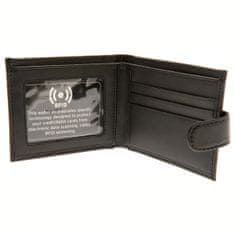 FotbalFans Kožená peněženka Manchester City FC, černá, ochrana RFID, 11x9 cm