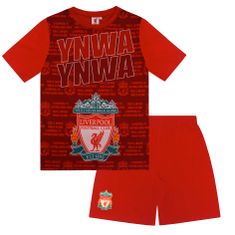 FotbalFans Dětské pyžamo Liverpool FC, tričko, šortky, červené | 10-11r