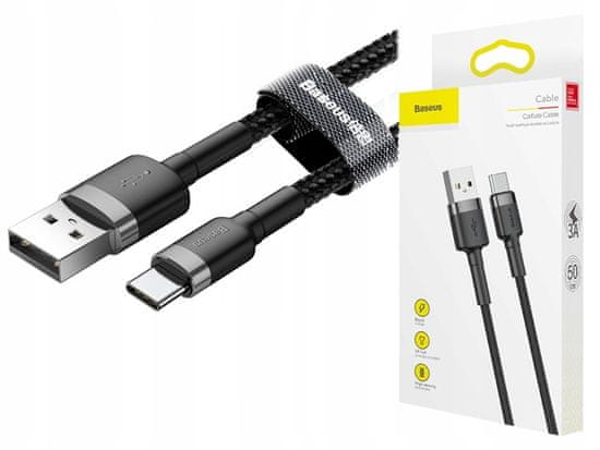 BASEUS Kabel Baseus USB-C Type C Quick Charge 3.0 50cm 3A