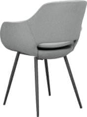 Danish Style Jídelní židle Kobe (SET 2 ks), textil, šedá