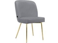 Danish Style Jídelní židle Nagano (SET 2 ks), samet, šedá