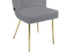 Danish Style Jídelní židle Nagano (SET 2 ks), samet, šedá