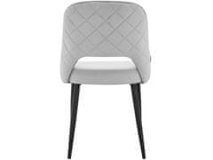 Danish Style Jídelní židle Kyoto (SET 2 ks), samet, světle šedá