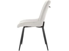 Danish Style Jídelní židle Alzira (SET 2 ks), samet, světle šedá