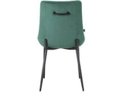 Danish Style Jídelní židle Alzira (SET 2 ks), samet, zelená