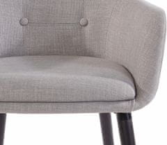 Danish Style Jídelní židle Bradford, textil, šedá