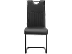 Danish Style Jídelní židle Sakai (SET 2 ks), syntetická kůže, černá