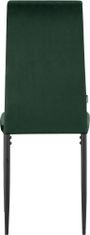 Danish Style Jídelní židle Melly (SET 4 ks), samet, zelená