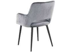 Danish Style Jídelní židle Franca (SET 2 ks) samet, šedá