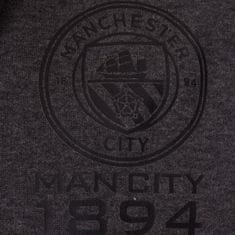 FotbalFans Mikina Manchester City FC, šedá, zip | S