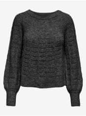 Jacqueline de Yong Tmavě šedý dámský svetr JDY Noora XL