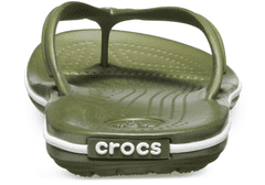 Crocs Crocband Flip-Flops pro muže, 46-47 EU, M12, Žabky, Pantofle, Sandály, Army Green/White, Zelená, 11033-37P