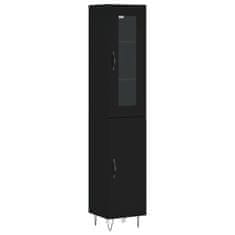 Vidaxl Skříň highboard černá 34,5 x 34 x 180 cm kompozitní dřevo