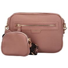 MaxFly Malá trendy dámská crossbody kabelka Ilijah, růžová