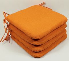 AXIN Sedák 40x40 cm látka oranžový melír - set 4 kusy