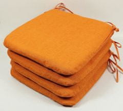 AXIN Sedák 40x40 cm látka oranžový melír - set 4 kusy