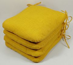AXIN Sedák 40x40 cm látka žlutý melír - set 4 kusy
