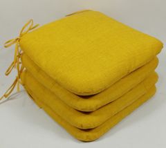 AXIN Sedák 40x40 cm látka žlutý melír - set 4 kusy
