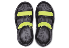 Crocs Swiftwater River Sandals pro děti, 30-31 EU, C13, Sandály, Pantofle, Black/Volt Green, Černá, 204988-09W