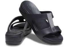 Crocs Monterey Metallic Wedge Sandals pro ženy, 34-35 EU, W5, Sandály, Pantofle, Dark Charcoal/Black, Černá, 206319-0GQ
