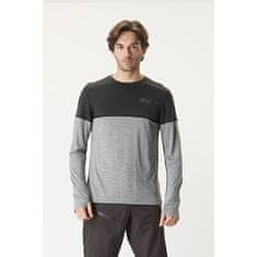 Picture triko PICTURE Eaton L/S Merino GREY MELANGE-BLACK XL