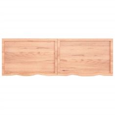 Vidaxl Koupelnová deska hnědá 180x60x(2-4) cm ošetřený masivní dřevo