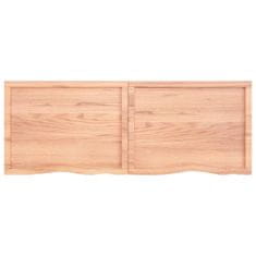 Vidaxl Koupelnová deska hnědá 160x60x(2-4) cm ošetřený masivní dřevo