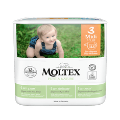 MOLTEX MOLTEX Pure&Nature Plenky 3 Midi (4-9 kg) 33 ks