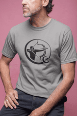 Fenomeno Pánské tričko Znamení střelec - šedé Velikost: XL