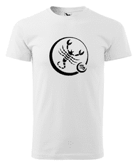 Fenomeno Pánské tričko Znamení štír - bílé Velikost: XL