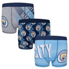 FotbalFans Chlapecké boxerky Manchester City FC, Sada 3 ks | 11-12r