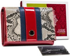 Peterson Dámská kožená peněženka Kokkola červeno-stříbrná One size