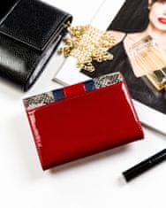 Peterson Dámská kožená peněženka Kokkola červeno-stříbrná One size