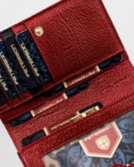 Peterson Dámská kožená peněženka Kokkola červená, stříbrná univerzální