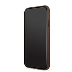 Guess  PU 4G Metal Logo Zadní Kryt pro iPhone 11 Brown