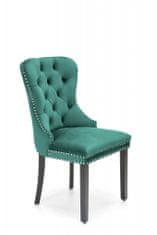 Halmar Čalouněná jídelní židle MIYA, tmavě zelená