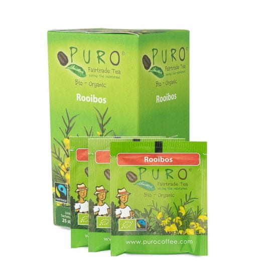 Puro káva čaj Fairtrade BIO Rooibos 25x1,5g