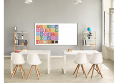 Glasdekor Skleněná magnetická tabule barevná veselá abeceda - Tvar: Čtverec, Rozměr skleněné grafické tabule: 50x50
