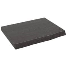 Vidaxl Koupelnová deska tmavě šedá 40x30x(2-4) cm ošetřený masiv