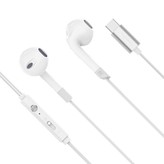 shumee Kruger&amp;Matz C2 sluchátka do uší s mikrofonem pro USB-C, bílá