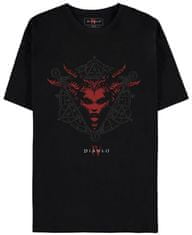 CurePink Pánské tričko s krátkým rukávem Diablo IV: Lilith Sigil (S) černá bavlna