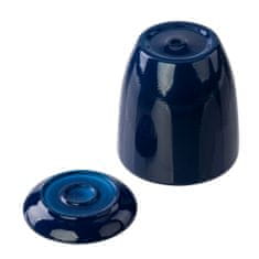 botle Květináč s podšálkem tmavě modrá kulatá Výška 34,5 cm mísa na květiny Keramika lesk glamour