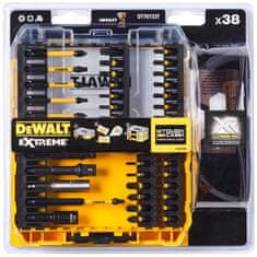 DeWalt Sada 38 bitů 1/4" EXTREME DeWALT rázové bity DT70733T + brýle