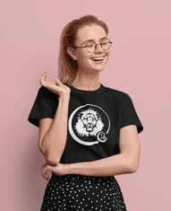 Fenomeno Dámské tričko Znamení lev - černé Velikost: XS