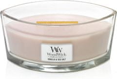 Woodwick Vonná svíčka s dřevěným knotem Elipsa Vanilla & Sea Salt 453,6 g
