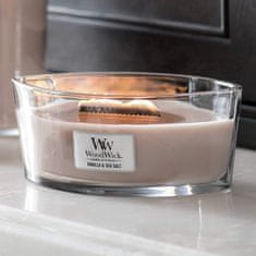 Woodwick Vonná svíčka s dřevěným knotem Elipsa Vanilla & Sea Salt 453,6 g
