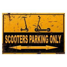 Retro Cedule Cedule Parking – Scooters parking only